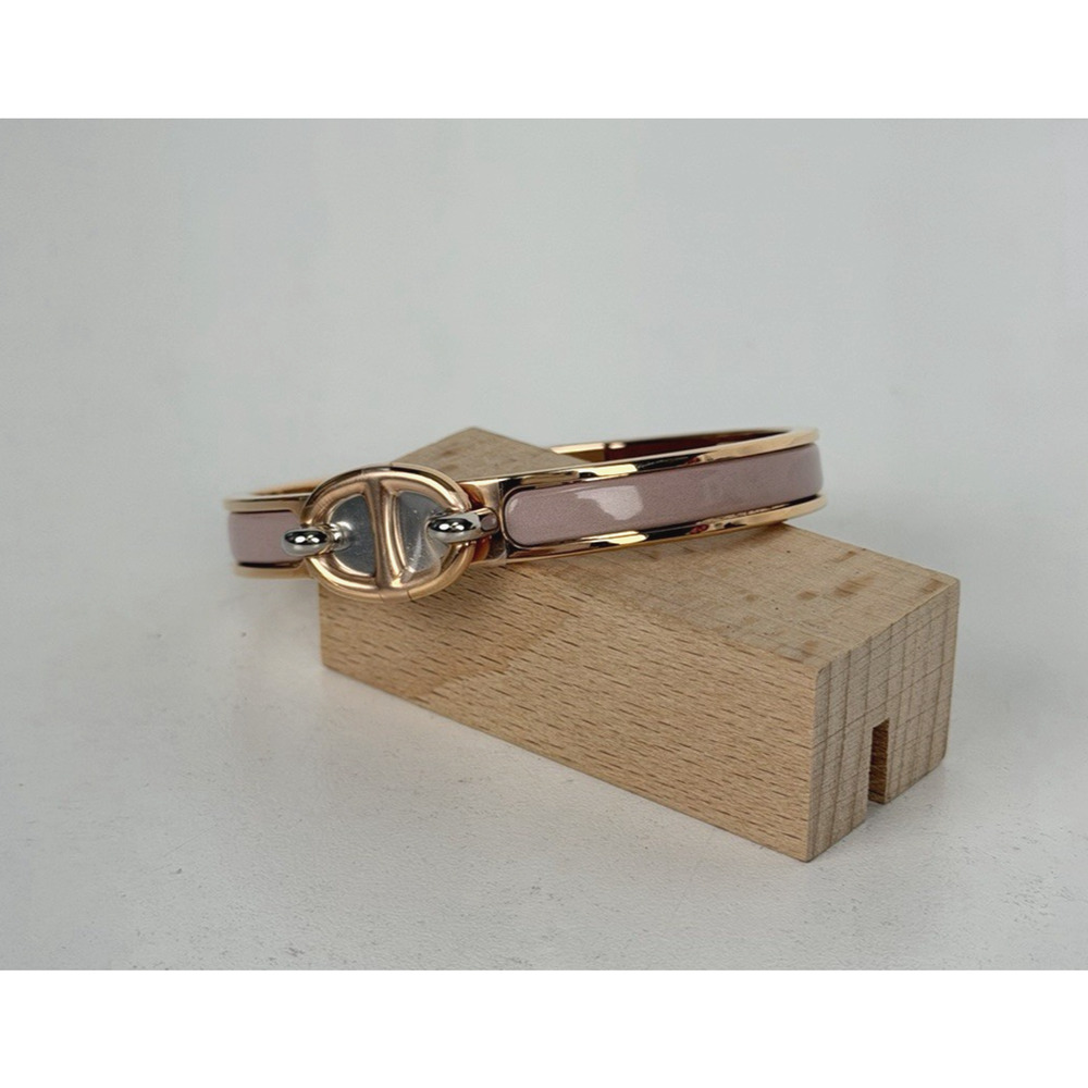 Hermes Mini Clic Chaine d'Ancre Bracelet 18K Rose Gold-Plated Brass